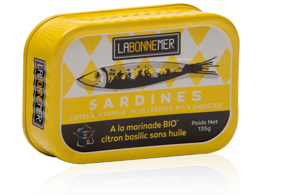 103491 - Sardinen mit Bio-Zitrone & Basilikum-Marinade ohne Öl 135g - La Bonne Mer