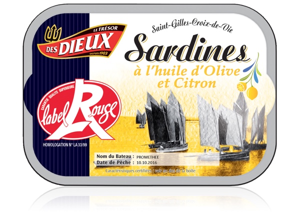 104691 - Sardinen in Olivenöl extra mit Zitrone (Label Rouge) 115 g - Trésor des Die