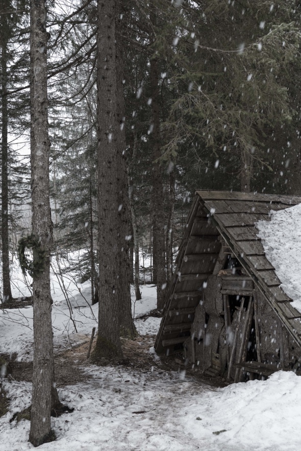 K1 - Karte: Hütte im Schnee