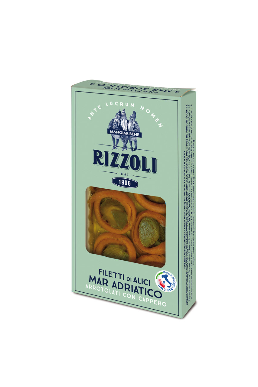 W2023 - Sardellenfilets mit Kapern in Olivenöl 40 g - Rizzoli